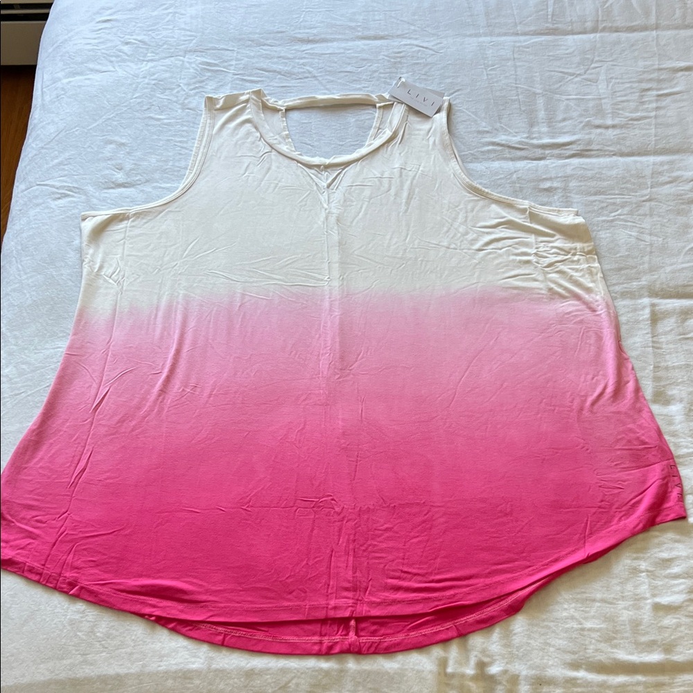 Livi Active Pink and White Ombre Tank Top
